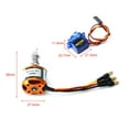 thumbnail image 2 of Brushless Motor1400KV 30A ESC 8060 Propeller 9G Micro Servo 2pcs for RC Plane Helicopter XT60 Plug, 2 of 8