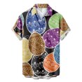 thumbnail image 3 of Camisas hawaianas divertidas de Pascua para hombres, camisas con botones y estampado de huevos de conejo, ropa informal de verano para fiestas en la playa, 3 of 5
