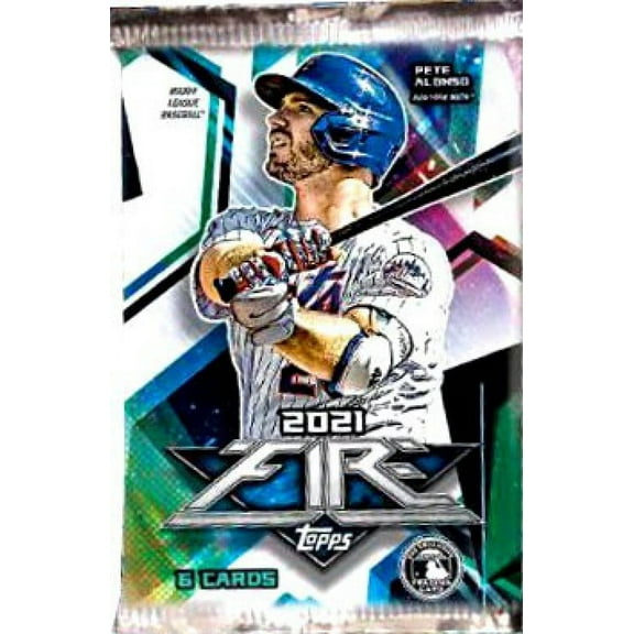 MLB Topps 2021 Fire Baseball Trading Card RETAIL Pack (6 Cards)