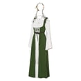 thumbnail image 5 of Disfraz de elfo de fantasía medieval, disfraz de cosplay para mujer adulta, disfraz de hada renacentista gótica para Halloween, diadema con orejas de elfo, traje vikingo, 5 of 5