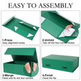 thumbnail image 3 of Caja de regalo LFBOX con tapa magnética verde de 35 x 21 x 11 cm, paquete de 5, 3 of 7