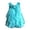 Blue, variant on Baby Girls Spring Summer Solid Flower Ruffle Sleeveless Dress Baby Boy Birthday Dress 3-6 Months