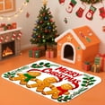 thumbnail image 6 of 3PCS Kitchen Mat set, Welcome Door Flannel Rug,Home Decor for Front Door,Kitchen, Bathroom, Merry Christmas Gingerbread Man Santa Claus Pattern ,Great Thanksgiving Day, 6 of 9