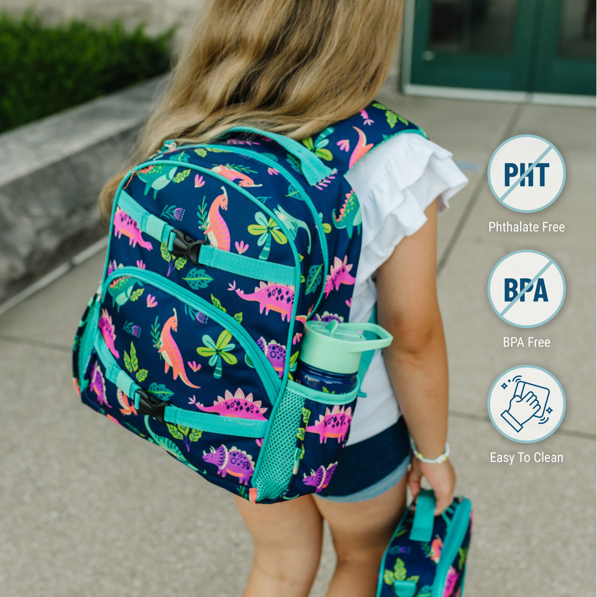 Wildkin Kids Dino Pals  ECO rPET Next Gen Backpack - 15 Inch / 12L