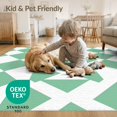 thumbnail image 4 of ODIKA 9'x12' Washable Area Rug Non-Shedding, Easy Care Fuzzy Funky Alternating Motif Textured Checkered Checkerboard for Master Suite, California King, Under Bed, 4 of 7