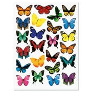 Photo Butterfly Stickers - 2 sheets, 48 stickers total, Envelope Seals, Kids Parties