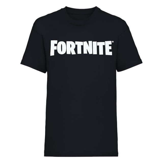 Fortnite - Camiseta Gamer Logotipo Niños (Negro)