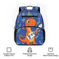 thumbnail image 6 of Jeiento Cute Dinosaur 13.5 Inch Kids Toddler Bookbag, Preschool Backpack with Dual Carry Options, Multi-Compartment School Bag for Boys Girls Daycare Travel, 6 of 7
