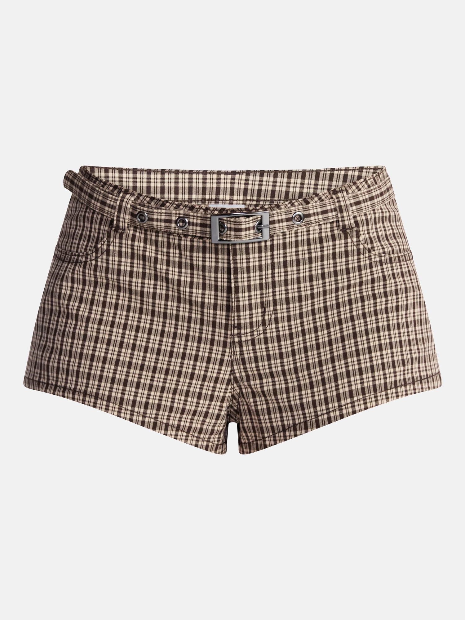 No Boundaries Belted Woven Shorts, 1.5" Inseam, Women’s XXS-XXL
