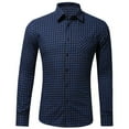 thumbnail image 1 of Blouse à Manches Longues pour Hommes Automne Décontractée Ajustée à Manches Longues Col Rabattu Poche Chemise, 1 of 3
