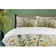 thumbnail image 3 of Ambesonne Trippy Duvet Cover Set, Bohemian Botany Jungle Moon, King, Pale Green Earth Yellow, 3 of 5