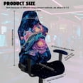 thumbnail image 4 of SCRAWLGOD Sea Turtle Floral Butterfly Galaxy Print Set of 4 Gaming Chair Covers Slipcovers with Armrest Covers, Stretch Game Computer Office Desk Chair Cover Protector,Rotating Armchair Covers, 4 of 7