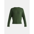 thumbnail image 5 of Time and Tru Women's Reverse Linking Pullover Sweater with Long Sleeves, Midweight, Sizes XS-XXXL, 5 of 5