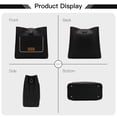 thumbnail image 4 of Wrangler Western Women Crossbody Bucket Purse Large Leather Shoulder Bag with Adjustable Strap, Black, 4 of 7