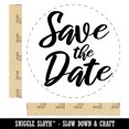 thumbnail image 2 of Save the Date Script Rubber Stamp for Scrapbooking Crafting Stamping - Large 1-1/4 Inch, 2 of 7