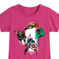 thumbnail image 3 of Marvel The Avengers - Birthday 4 - Toddler And Youth Girls Fitted Short Sleeve Graphic T-Shirt, 3 of 5