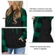 thumbnail image 5 of Sudadera para mujer Color Block Plaid Transpirable Manga larga Sudaderas con capucha Jersey para el trabajo en casa, 5 of 6