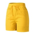 thumbnail image 2 of Vedolay Workout Shorts Womens Women's Aphrodite Motion Short (Standard and Plus Size),Yellow 3XL, 2 of 5