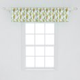 thumbnail image 2 of Ambesonne Cactus Window Valance, Vertical Lines Flowers, 54" X 12", Green Orange Mint, 2 of 3