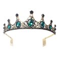 thumbnail image 1 of Corona de mujer - Diadema de reina de cristal vintage con peine para novias, bodas, cumpleaños y desfiles, 1 of 8