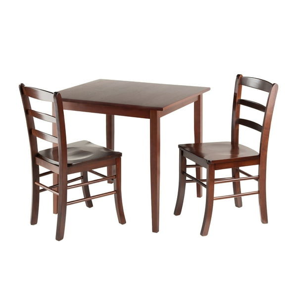 Winsome Groveland 3-Pc Dining Set Adult Transitional Shaker Walnut Dining Furniture Set, Brown