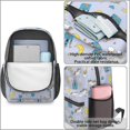 thumbnail image 4 of Unicorn and Castle Purple Pattern 17" Waterproof Oxford School Backpacks for Teens, S-Shape Padded Straps, for School, Travel, Hiking, Camping, 4 of 5