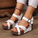 thumbnail image 5 of MKLEKYY Sandalias Flexibles de Mujer, Sandalias de Plataforma de Cuero Con Punta Abierta A La Moda de Verano para Mujer, Cómodas y Sin Cordones, 5 of 5
