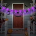 thumbnail image 5 of Marryso Halloween Spider Web String Lights with LED Spider Decorations - 1.5m Purple Light Garland for Indoor Outdoor Party Decor, Spooky Halloween Decoration Props, 5 of 6