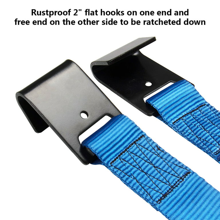 2 Pack Tow Dolly Car Basket Straps, Car Dolly Strap with Flat Hook Fit  15-20 Wheels, 11000 lbs Webbing Break 