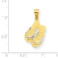 thumbnail image 3 of 10K Yellow Gold & Rhodium Flip Flops Pendant, 3 of 3