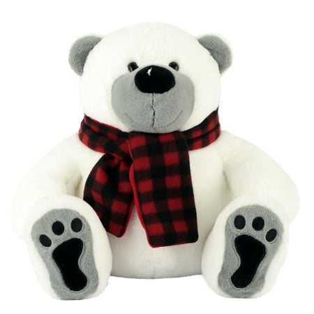 Holiday Time 15" Bear With Winter Scarf Plush Toy