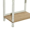 thumbnail image 5 of DecMode 25" x 71" White Wood Floral Intricately Carved 4-Tier Shelving Unit, 1-Piece, 5 of 10