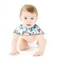 thumbnail image 4 of 2-in-1 Baby Bibs & Burp Cloths Set, 3-Layer Design, Large Size, Super Absorbent, 100% Organic Cotton, Soft & Comfortable，12-Pack, 4 of 6