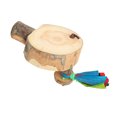 thumbnail image 3 of Plataforma de soporte de madera redonda para pájaros, plataforma de percha para jaula de pájaros resistente y gruesa Natural para cacatúa, periquito S, 3 of 5