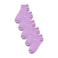 thumbnail image 1 of Allegra K Calcetines deportivos de corte bajo con puño elástico para mujer, altura hasta el tobillo, talla de zapato juvenil 6-8 / Edad 10-13, color púrpura, 1 of 1