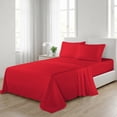 thumbnail image 2 of Elegant Comfort Deep Pocket 4-Piece Bed Sheet Set, Ultra-Soft Microfiber, Luxury Bedding Gift, Twin, Red, 2 of 6
