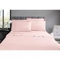 thumbnail image 2 of Ensemble de draps de luxe Swift Home 6 pièces avec taie d'oreiller additionnelle, King, Rose, 2 of 8