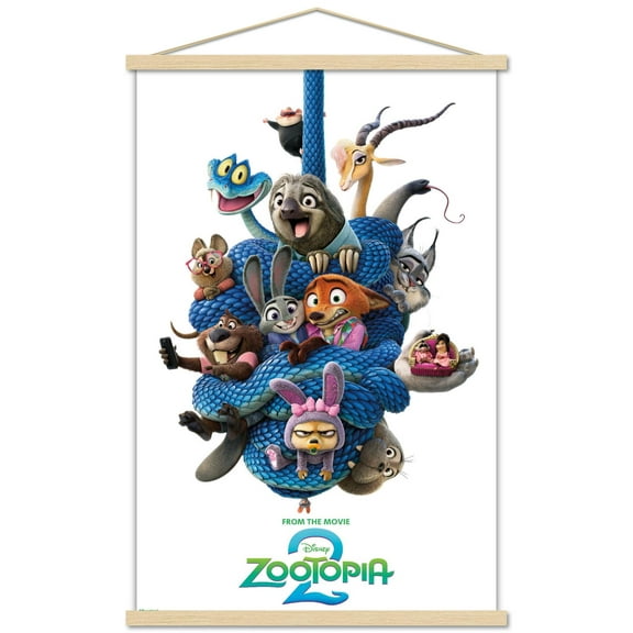 Disney Zootopia 2 (2025) - Group One Sheet Wall Poster with Magnetic Frame, 22.375" x 34"