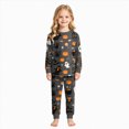 thumbnail image 2 of Zuwimk Toddler Girl Boys Pajamas Kids Halloween Graphic 2 Piece Cute Graphic Pjs Fall Winter Sleepwear Clothes Sets,Y005-Black, 2 of 9