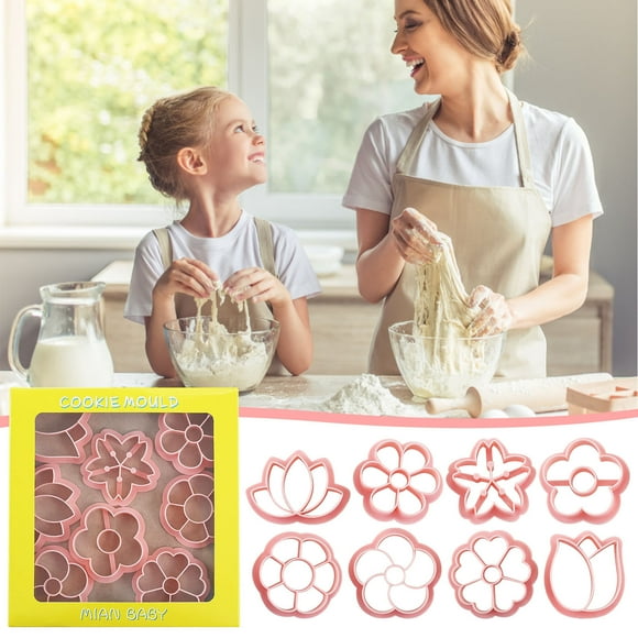 Birdeem Flowers for Valentines Day,Valentines Day Flowers,8Pcs Set of Love Valentine'S Day Molds Flower Shaped Molds Cutting Tools Diy Sugar Cake Baking Molds Valentines Day Crafts