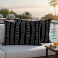 thumbnail image 4 of 2 Pack Outdoor Waterproof Throw Pillow Covers,Tribal Boho Geometric Stripes Decorative Rectangle Patio Pillowcases for Chair Couch Sofa 20x12in, 4 of 9