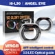 thumbnail image 3 of Máscara de ojos de ángel LED de 3 pulgadas, luz DRL RGB de cristal 5D para lentes de proyector LED BI, accesorios de bricolaje para automóviles, 3 of 4