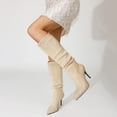 thumbnail image 6 of RONILURN Womens Rhinestone Knee High Boots Sparkly Slouchy Tall Boots Pointed Toe High Heel Wide Calf Glitter Stiletto Boot for Women, 6 of 8