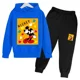 thumbnail image 3 of Sudadera con capucha deportiva de dibujos animados para niños, pantalones de manga larga, traje de moda para niños y niñas, conjunto de 2 piezas de primavera, ropa para bebés, ropa para niños, 3 of 4