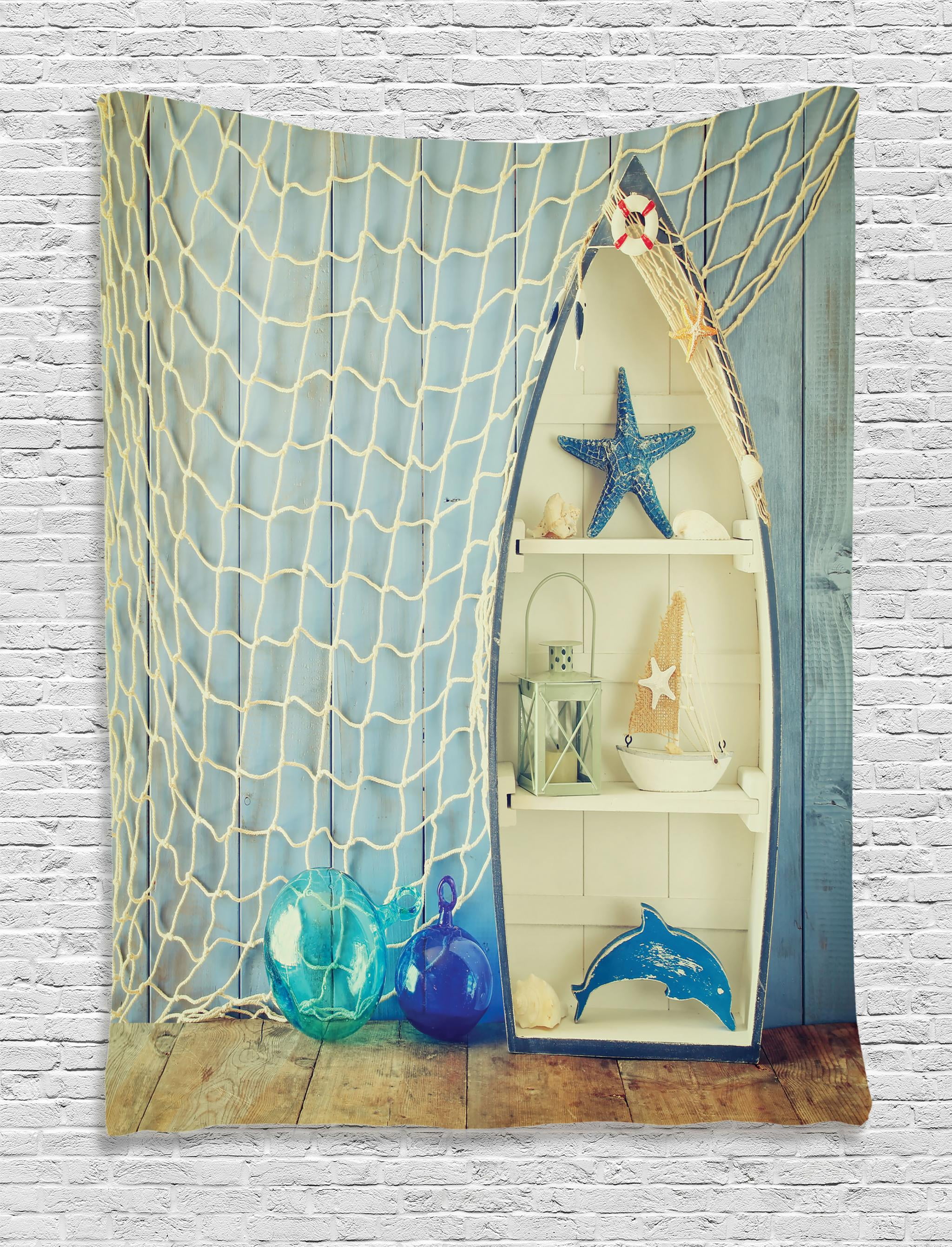 Nautical Tapestry, Nautical Boat Standing against the Wall Other