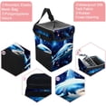 thumbnail image 2 of Starry Shark Mini Trash Can Car Trash Can Trash Can for Car: Foldable, with Lid, Leak-Proof, Hanging Storage Bag, 2 of 6