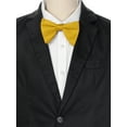 thumbnail image 4 of INSPIRE CHIC Men's Solid Color Satin Classic Bow Tie for Formal Suit Goldenrod, 4 of 4