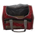 thumbnail image 4 of Pet Carrier, Extra Large Window Reflective Webbing Dog Carrier Travel Bag Stylish Multi Grid Design High Elasticity PVC Folding  For Outdoor For Cat Wine Red,Grey, 4 of 8