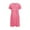 #0037-Hot Pink, variant on Ailaofu Women's Oversized Short Sleeve Nightgown - Fashion Print Sleep Dress