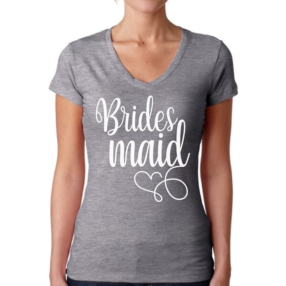 Awkward Styles Brides Maid V-Neck Shirt Bridesmaid V-Neck Shirt Bridesmaid Shirt for Women Cute Wedding Gifts for Her Bridal Party Outfit Bachelorette Party Shirts for Bridesmaids Squad Shirt